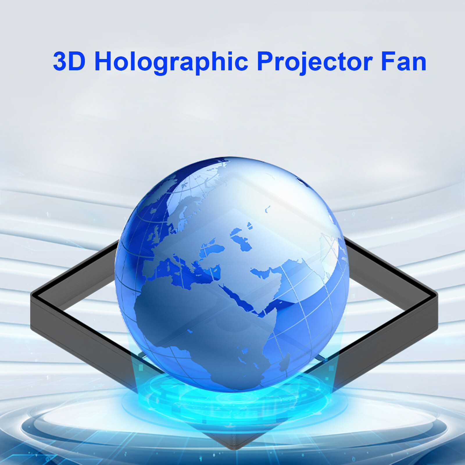 45cm WiFi/APP 3D Holographic Projector Hologram LED Display Advertising Fan Set