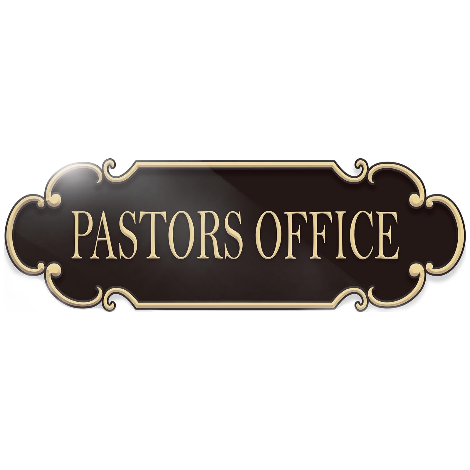 Pastors Office Sign 9×3 inch Spay Gold – Self-adhesive Signage for Church Off…
