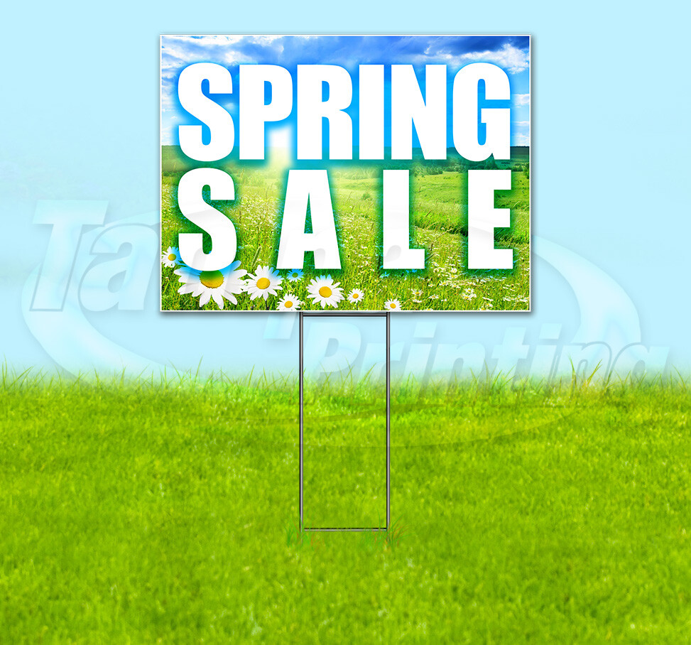 SPRING SALE Yard Sign Corrugated Plastic Bandit Lawn Decoration USA