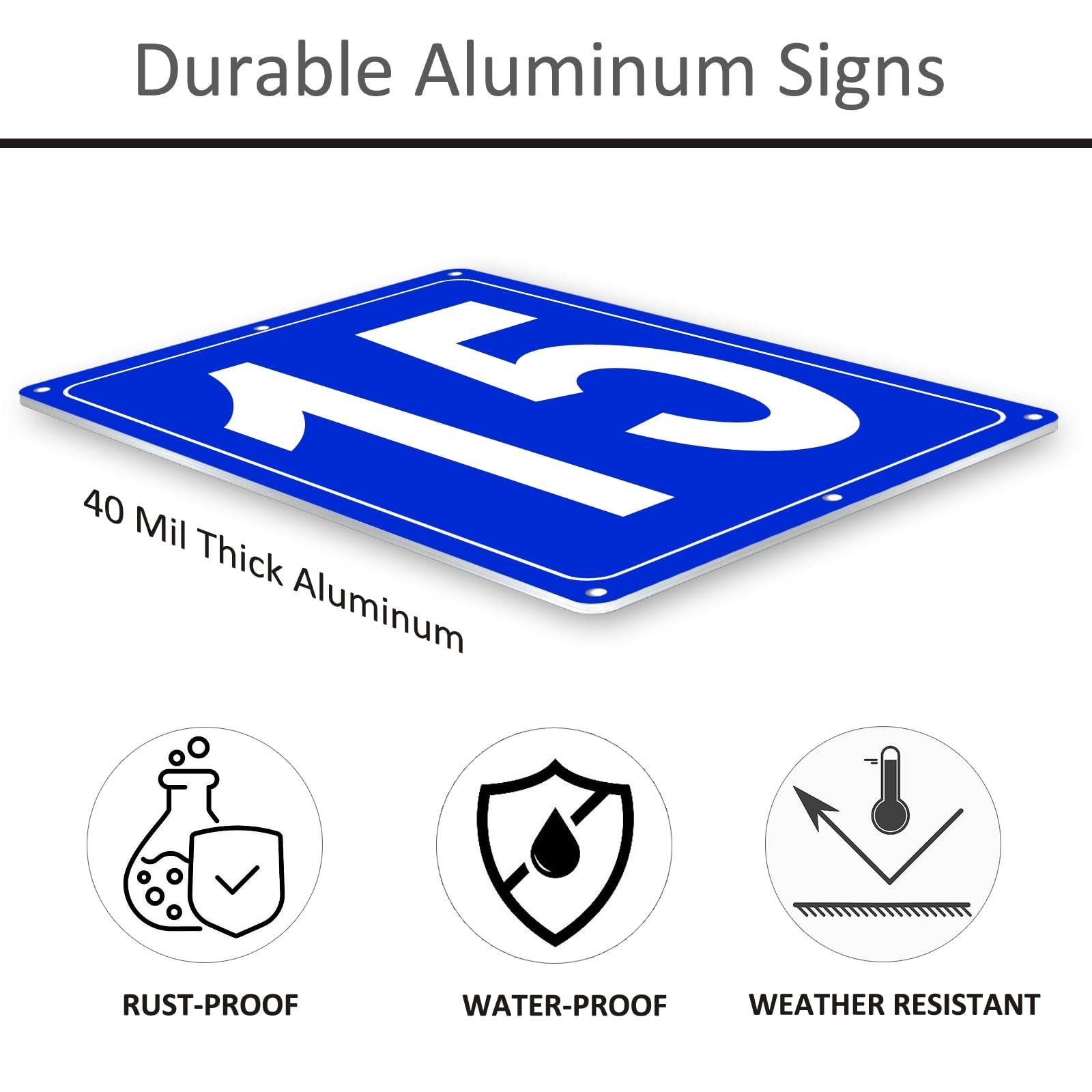Numbered Sign 15, Aluminum Number Signs for Tennis Court, 12×8 inches Signage…