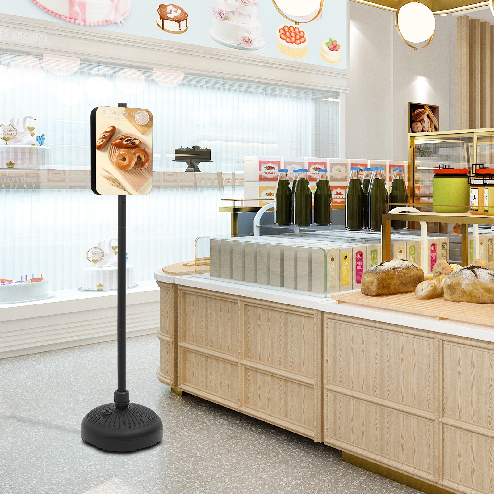 Dual-Sided Sign Holder Stand For Indoor and Outdoor Use, Sign Holder Stand