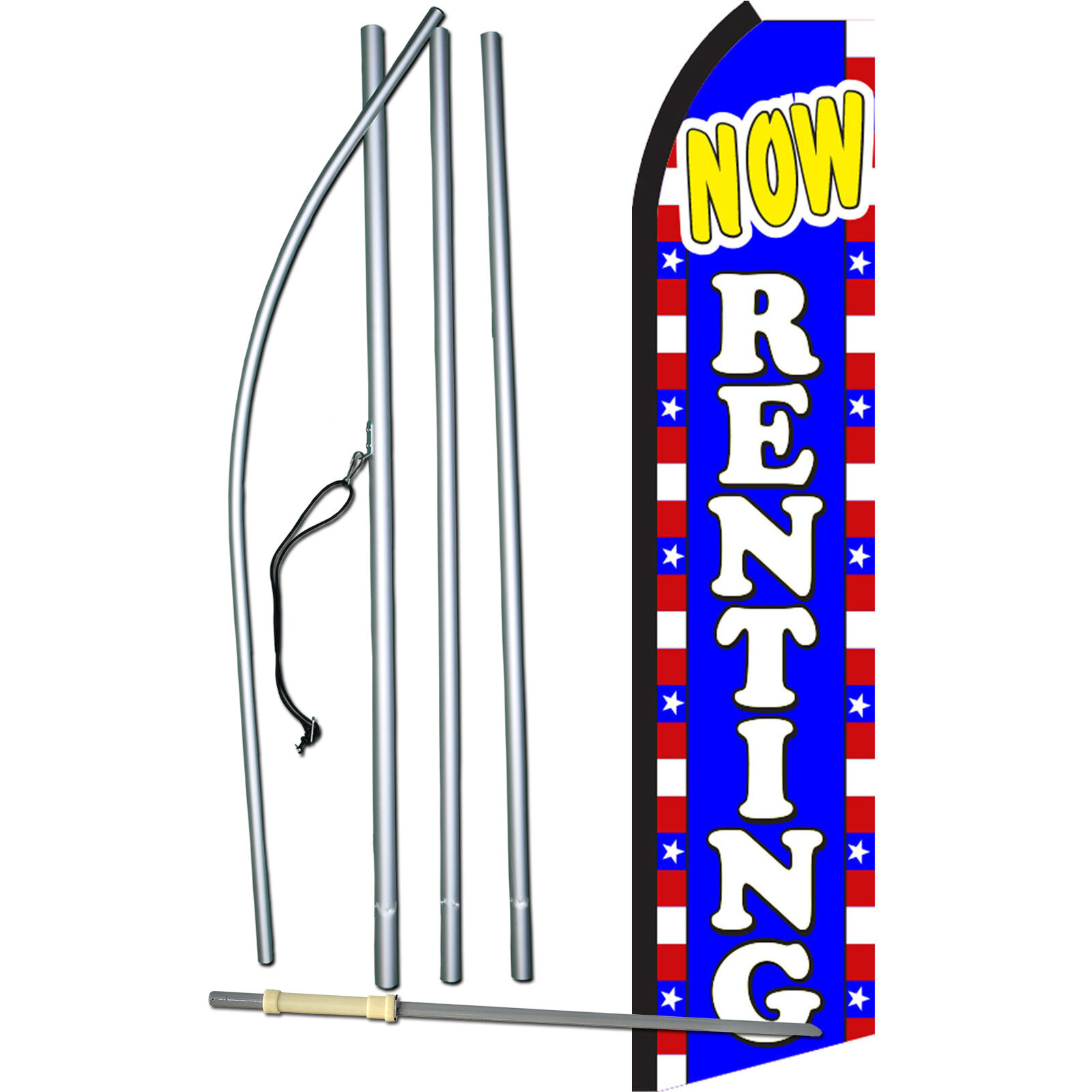 Now Renting Complete Swooper Flag Bundle