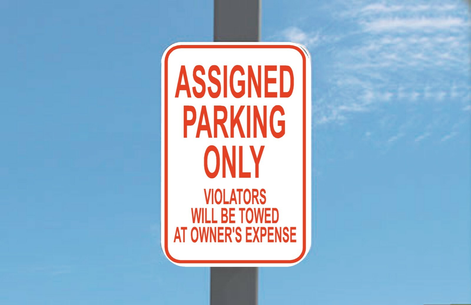 Assigned Parking Only Sign 12″ x 18″ Aluminum Metal Street Road Garage #12 USA