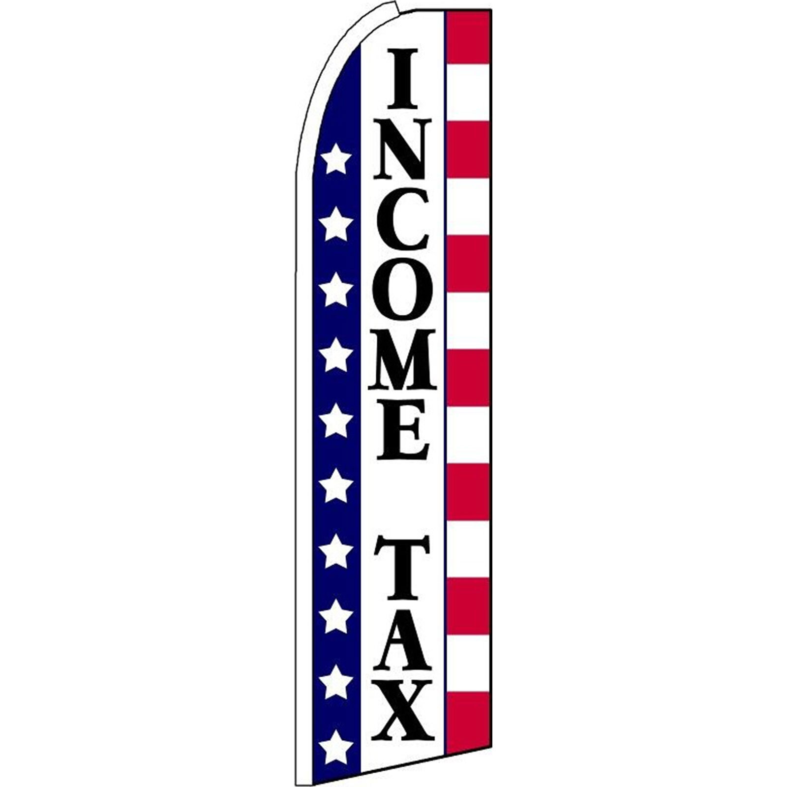 Income Tax Stars & Stripes 3 ft X 11 1/2 ft Swooper Flag (Flag Only)