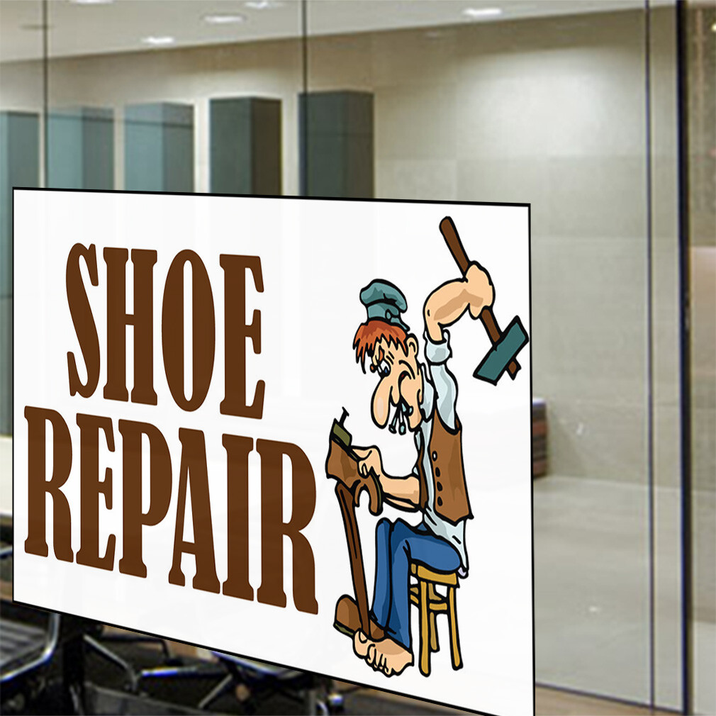 Decal Stickers Shoe Repair Business C Vinyl Store Sign Label Business