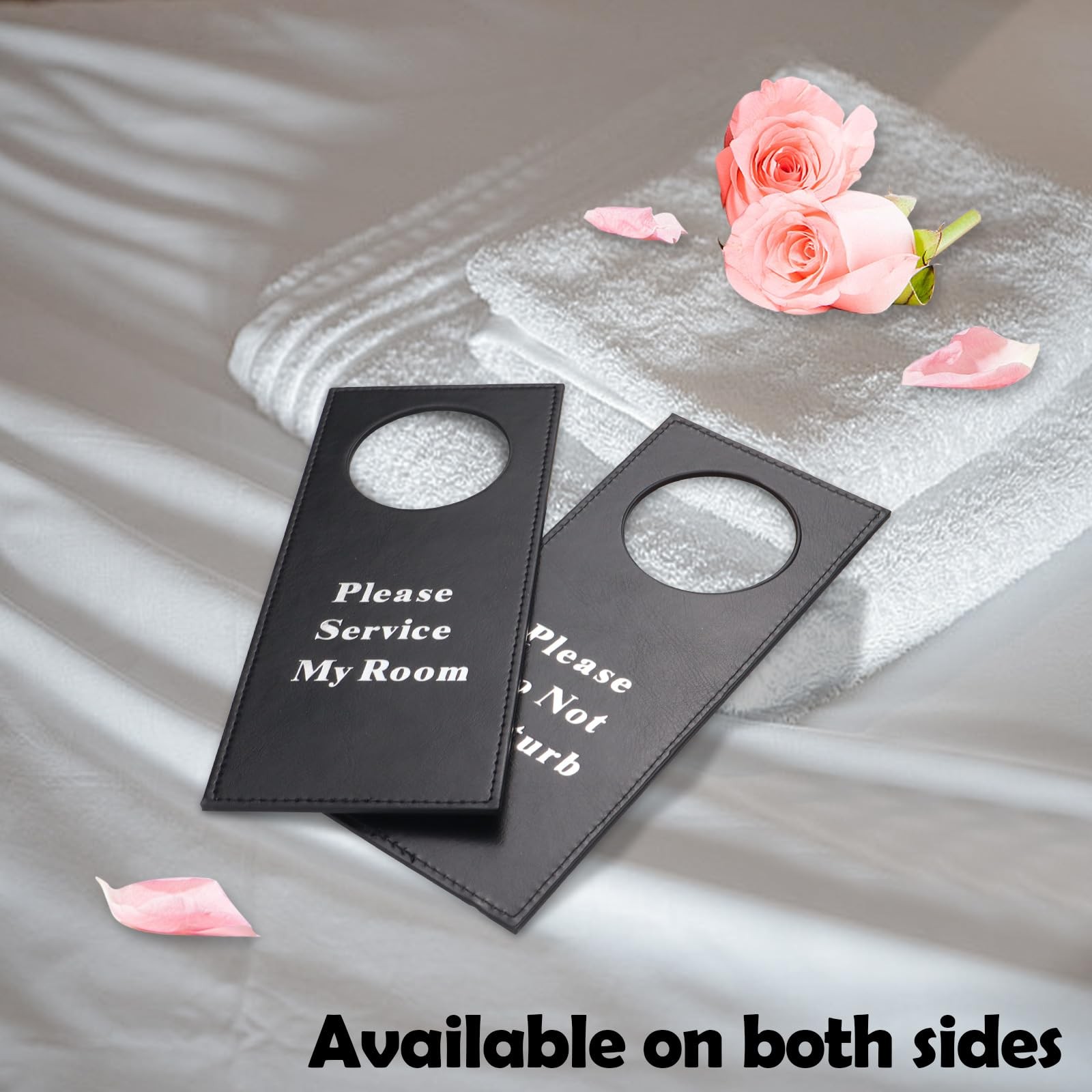 Huakaile PU Do Not Disturb Sign Executive Quality Door Hanger Perfect for Hom…