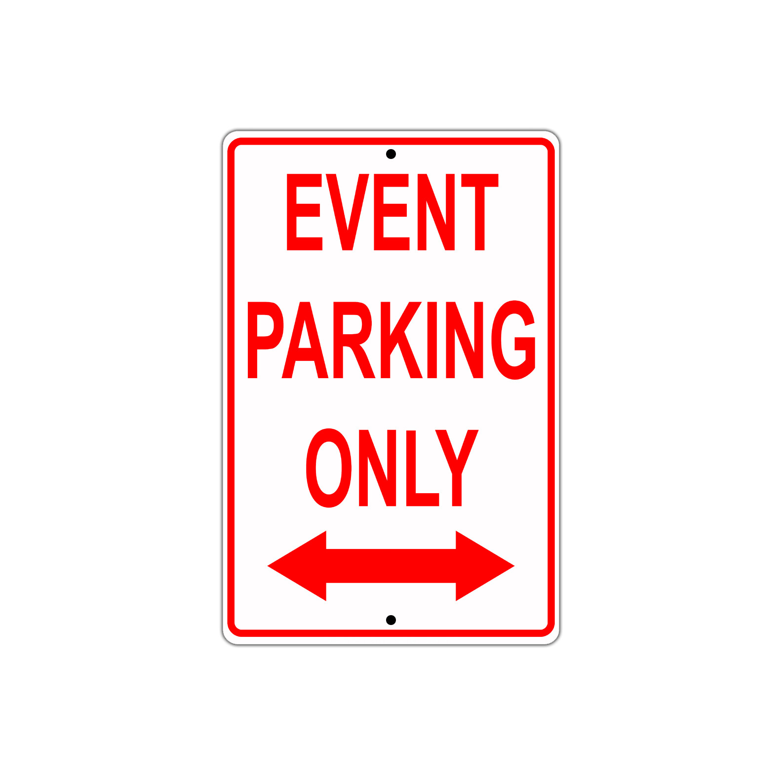 Event Parking Only With Double Arrow Reserved Novelty Notice Aluminum Metal Sign