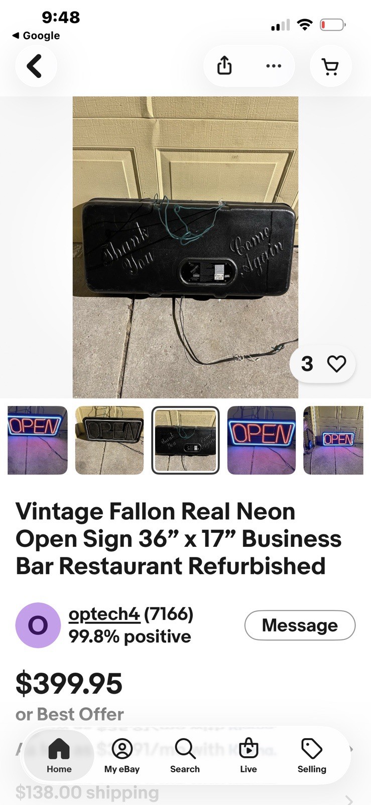 Fallon Neon OPEN Illuminated Hanging Business Sign, Multi-Color 36 x 17 in