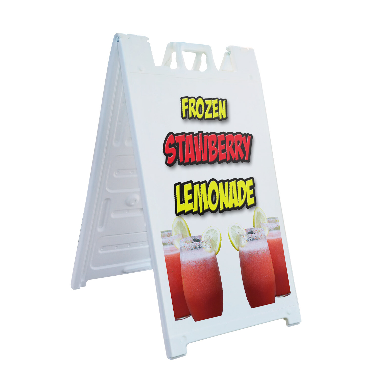 A-frame Sidewalk Frozen Strawberry Lemonade 24″ x 36″ Double Sided A-Frame Sidew