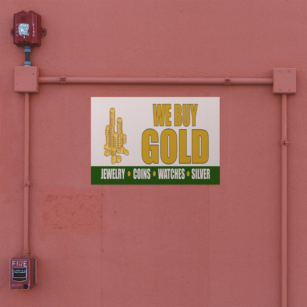 Decal Stickers We Buy Gold Jewelry Coins Watches Silver A Vinyl Store Sign Label