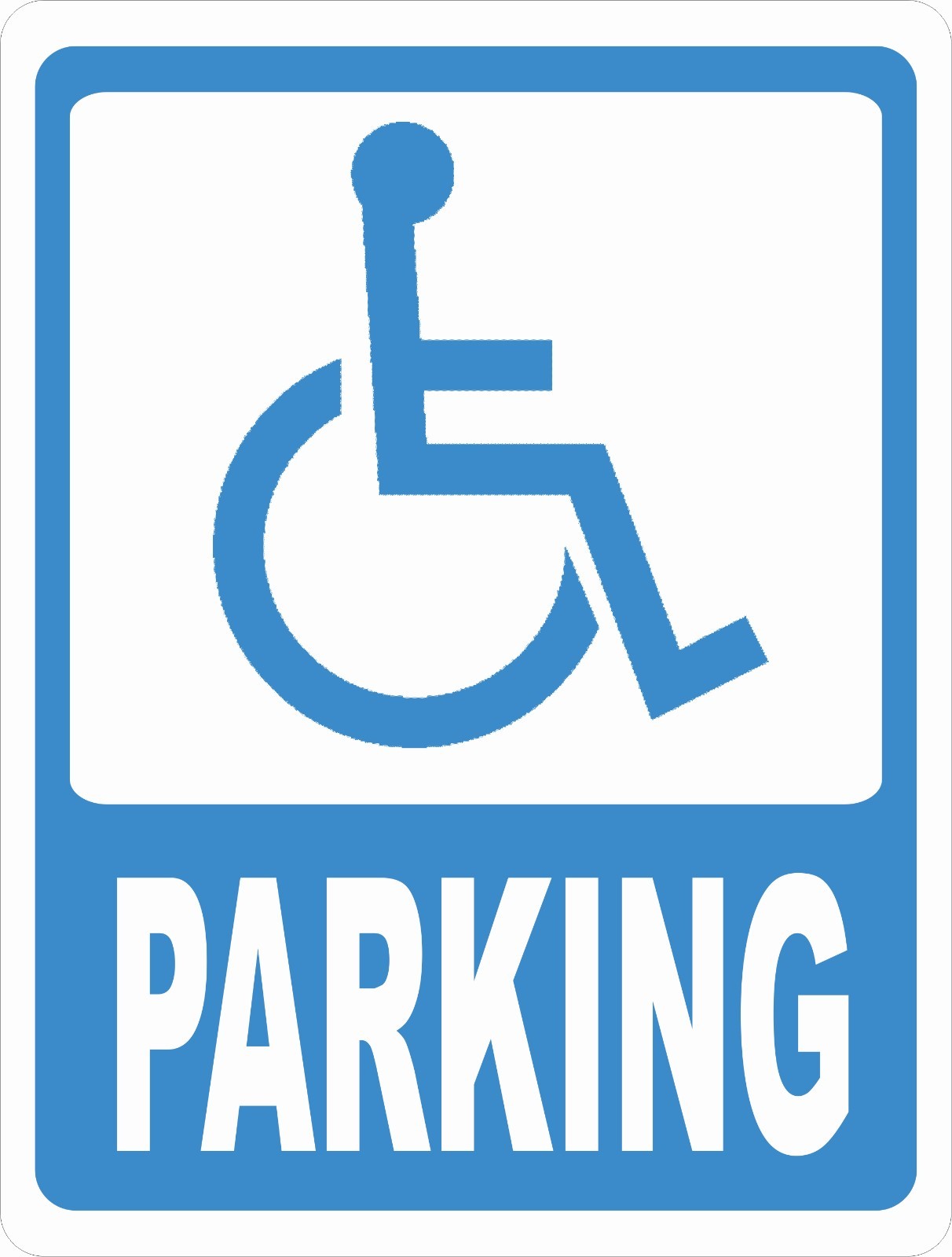 Handicapped Parking Sign. Size Options. Reserve Spots for Disabled Individuals