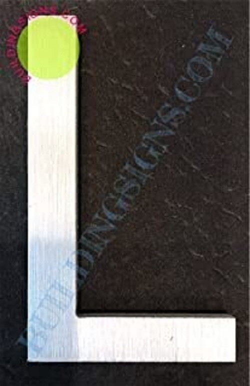 Aluminum Letter L Sign (Brush Silver,, Rust Free, 2.75 inch)….–REF24-1027