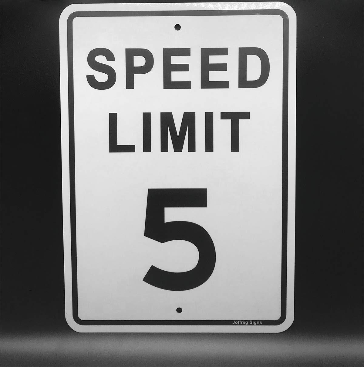 2 Pack Speed Limit 5 MPH Sign 17×12 Inch Reflective Aluminum Traffic Board