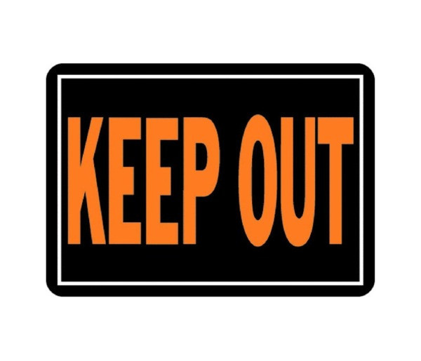 1 Pack 10″ x 14″ Aluminum Medal Posted Keep Out Sign by Hy Ko 807 Fluorescent