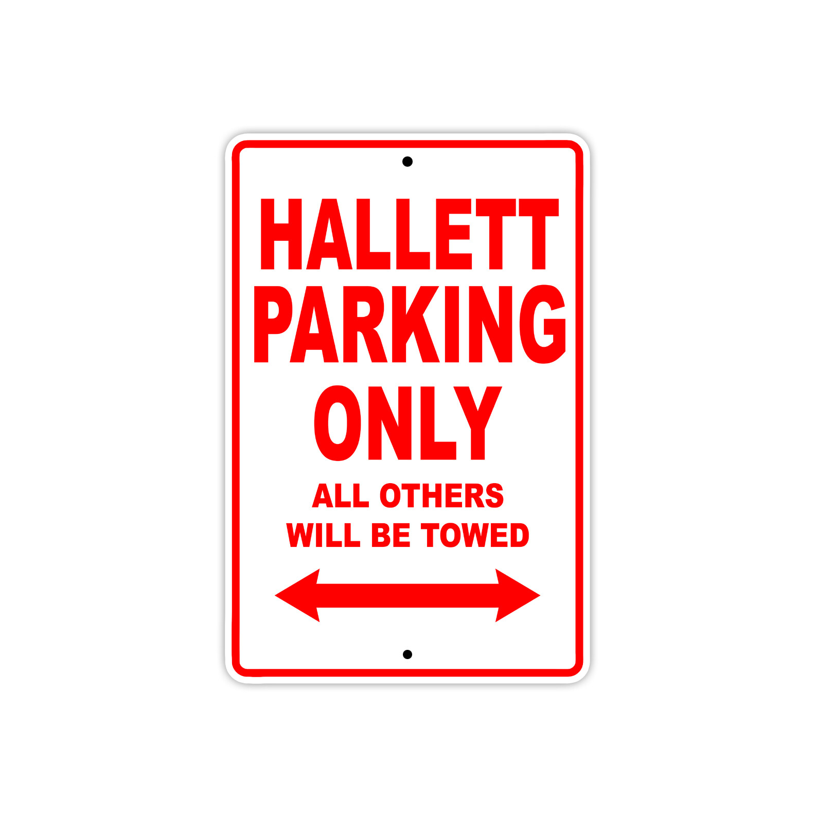 Hallett Parking Only Boat Ship Yacht Marina Lake Dock Aluminum Metal Sign