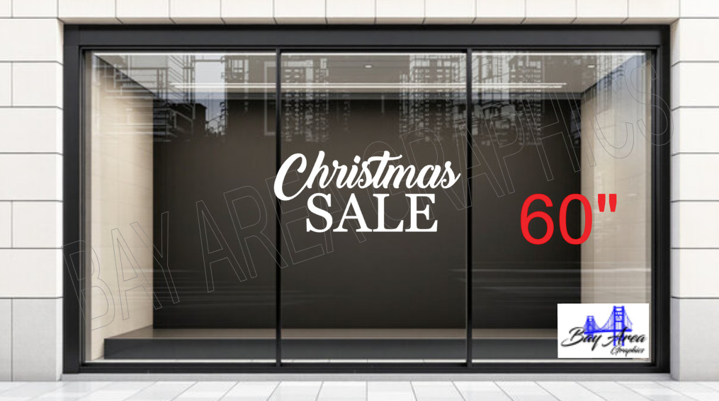 Christmas SALE Window Sticker Retail Store Vinyl Sign Oracal 651 Graphic