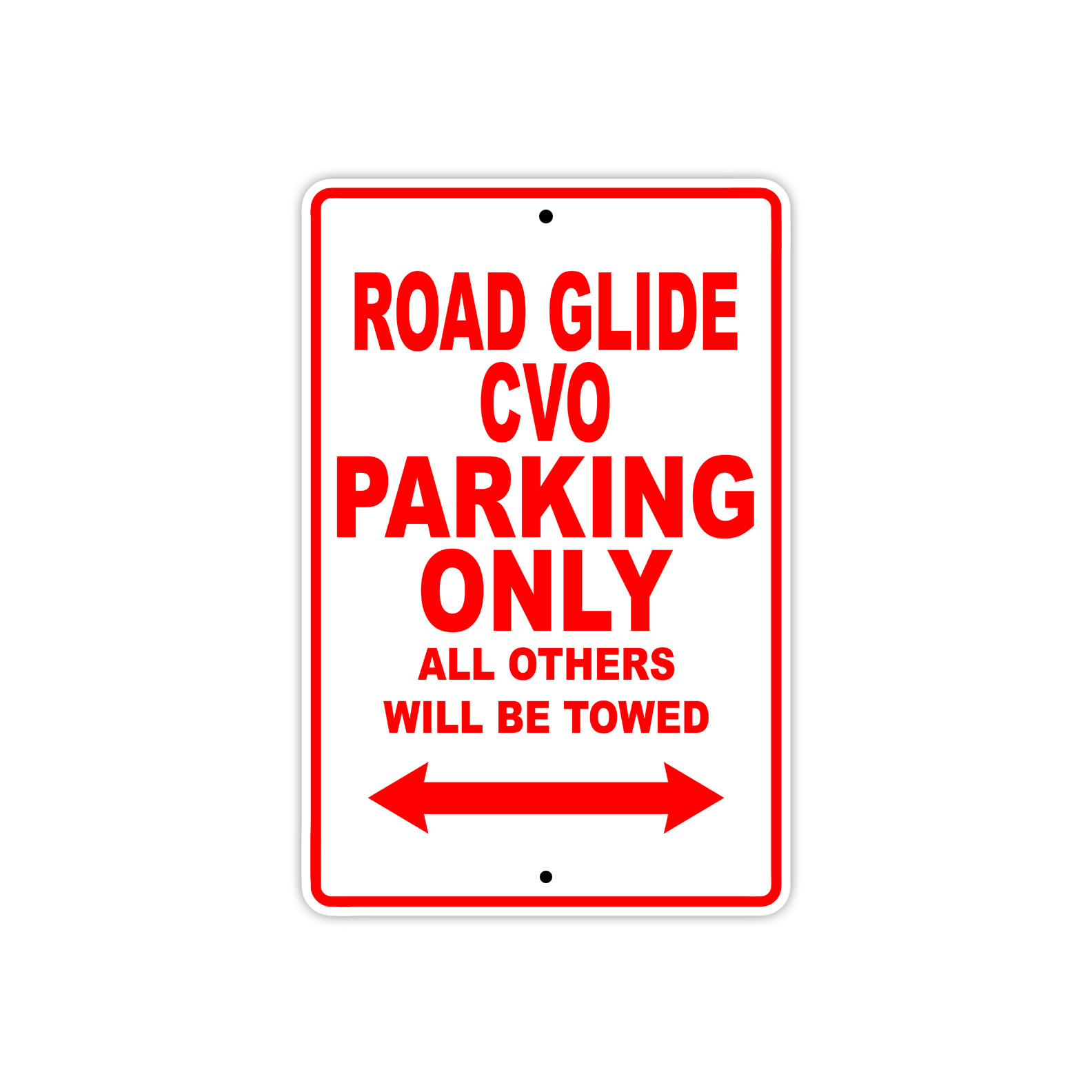 Road Glide CVO Parking Only Motorcycle Bike Novelty Notice Aluminum Metal Sign