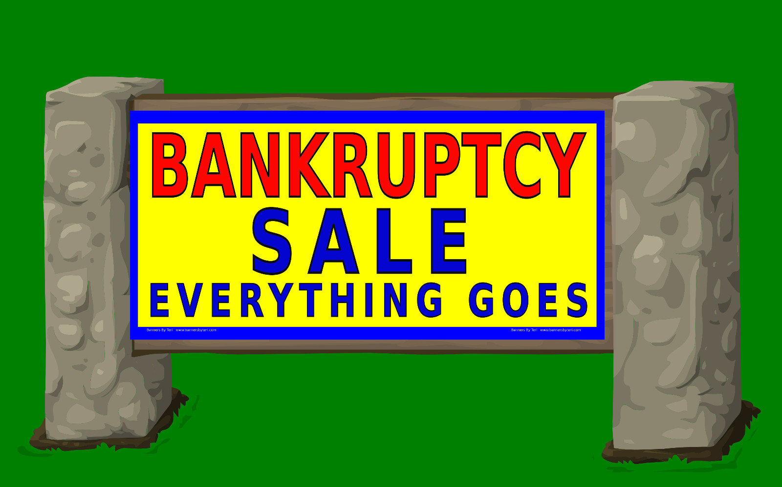 BANKRUPTCY SALE EVERYTHING GOES – VINYL Banner Signs – Rugged – FAST SHIP – USA