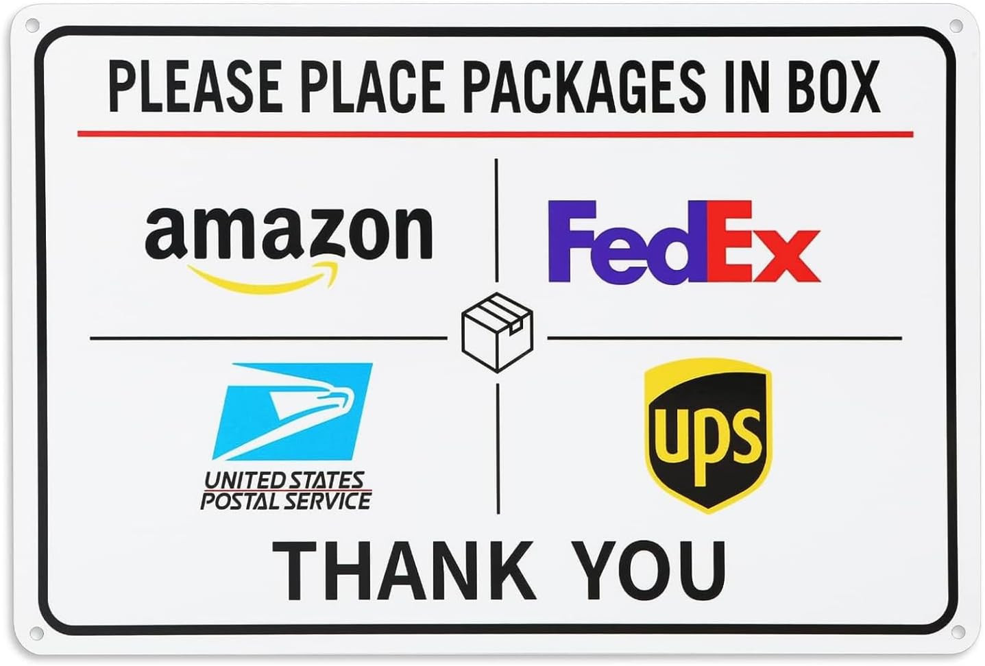 Package Delivery Sign Instructions Amazon UPS Fedex Delivery Box Sign,12″ X 8″ I
