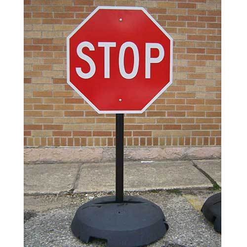 TIP N ROLL PORTABLE SIDEWALK SIGN STAND PEDESTAL BASE AND POST KIT FOR SIGNS