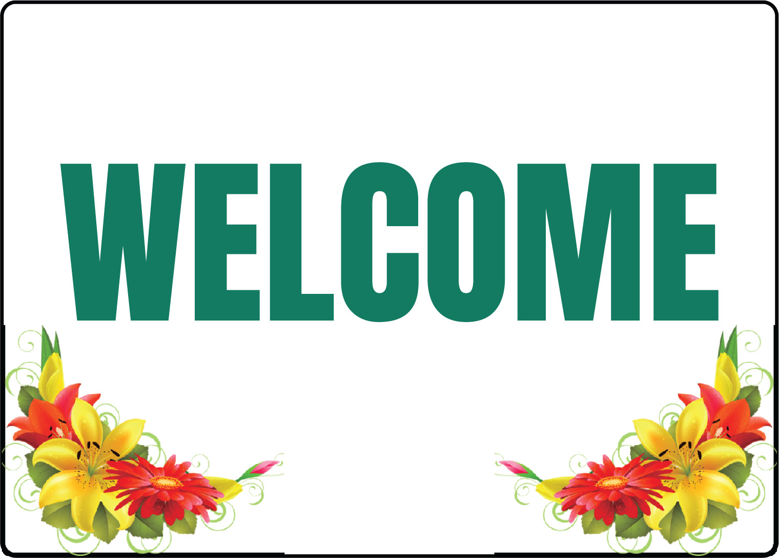 WELCOME – RETAIL RESTAURANT FRONT DOOR STOREFRONT | Adhesive Vinyl Sign Decal