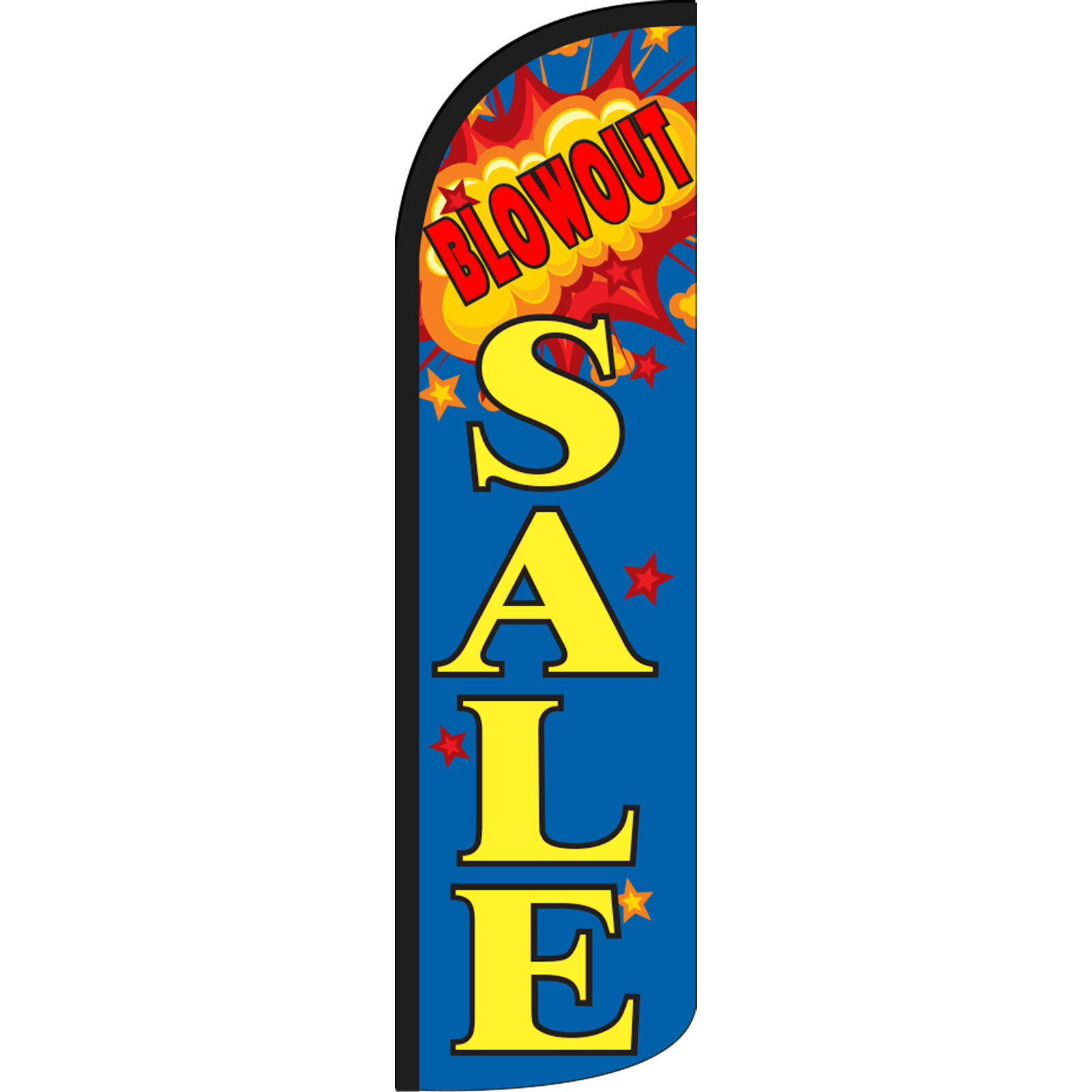 Blowout Sale 3 ft X 11 1/2 ft Windless Swooper Flag (Flag Only)