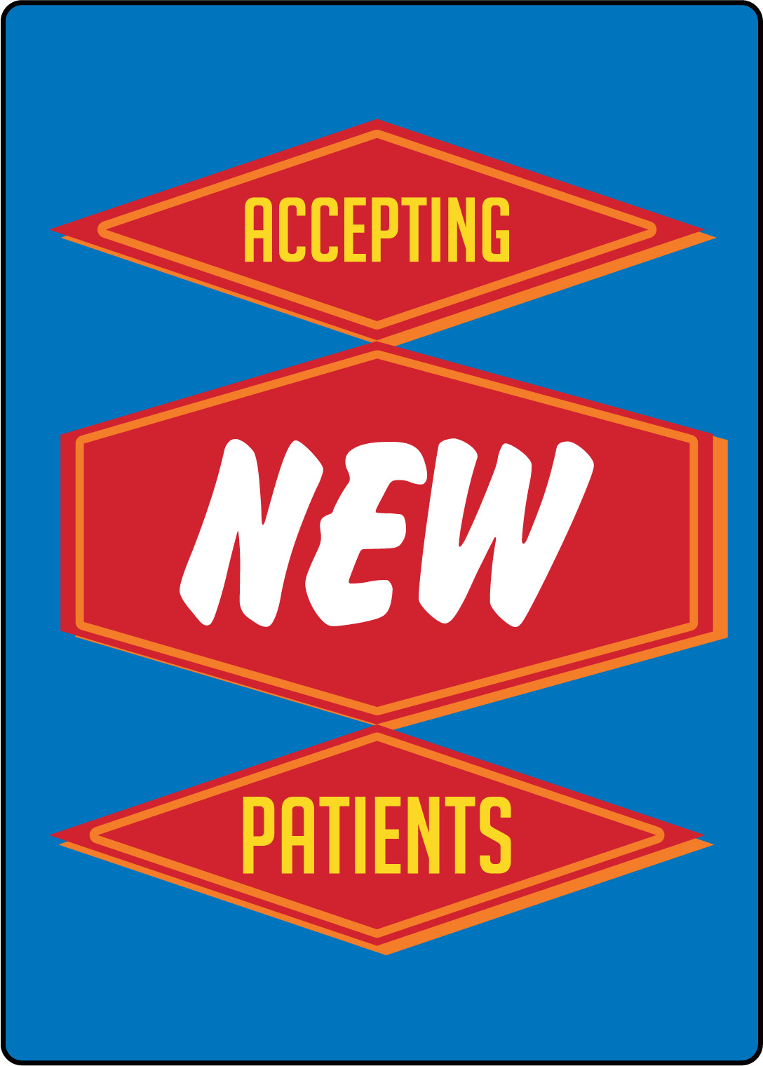 ACCEPTING NEW PATIENTS DOCTOR/DENTIST SIGN | Adhesive Vinyl Sign Decal