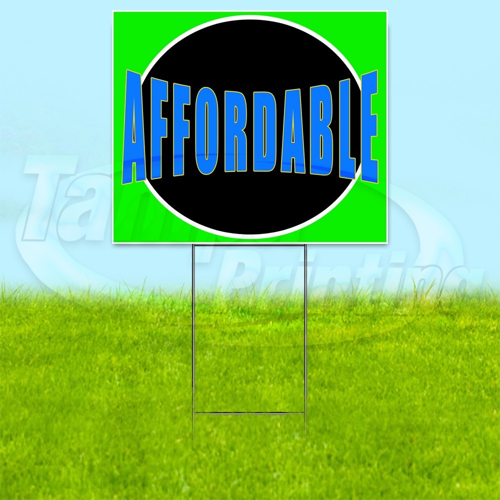 AFFORDABLE 18×24 Yard Sign Store Sale Plastic Corrugated WITH STAKE USA YS00338