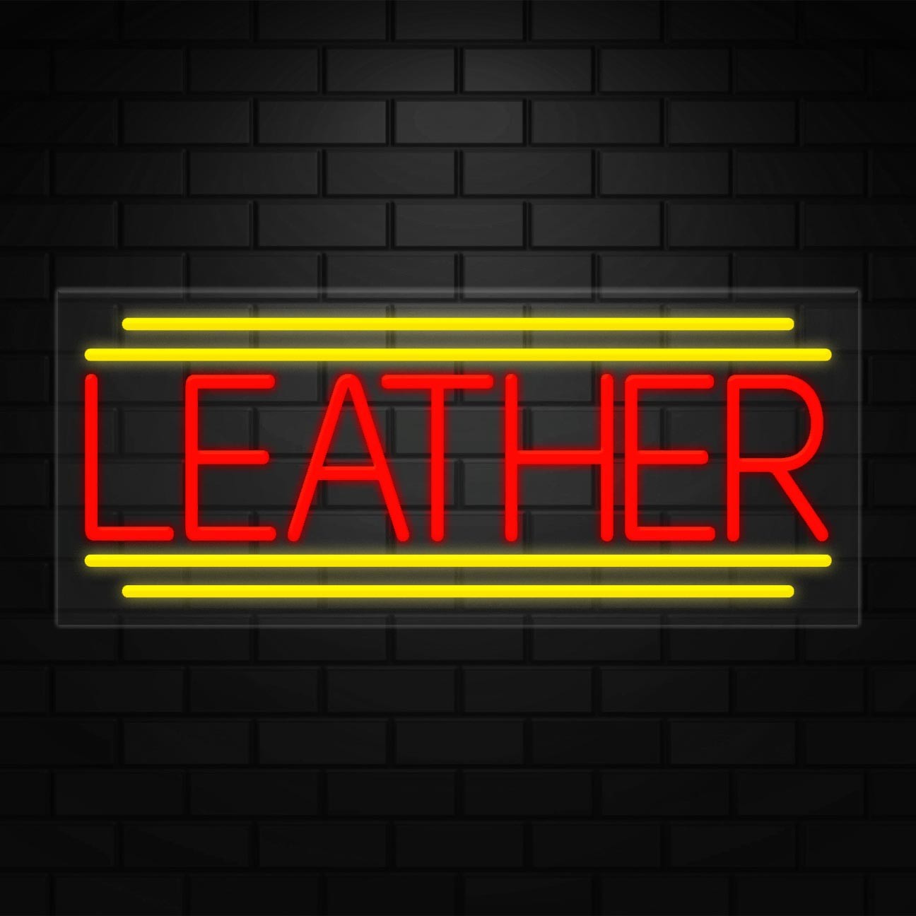 Leather Neon Sign for Retail Displays | LED Flex Neon | 30″W x 12″H x 1″D