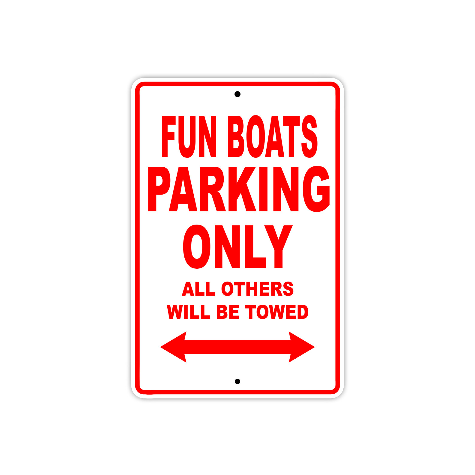Fun Boats Parking Only Boat Ship Yacht Marina Lake Dock Aluminum Metal Tin Sign