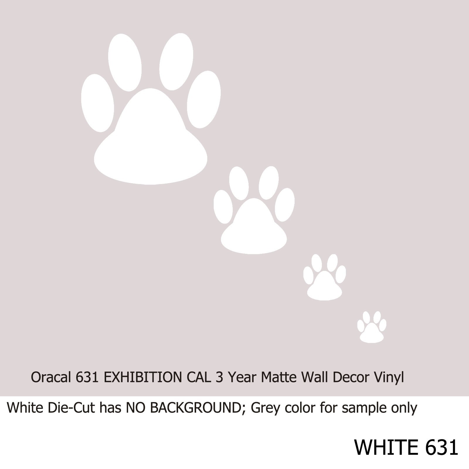 50 Paw Print Paws Animal Style Wall Decor Decal Vinyl Many Color Options