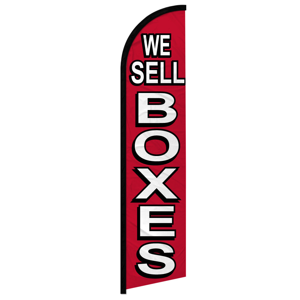 We Sell Boxes Windless Advertising Swooper Flag Storage Center Moving Supplies