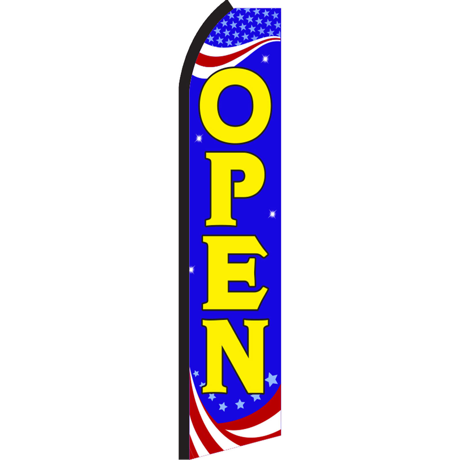Open Rwb 2 1/2 ft X 11 1/2 ft Polyester Swooper Flag