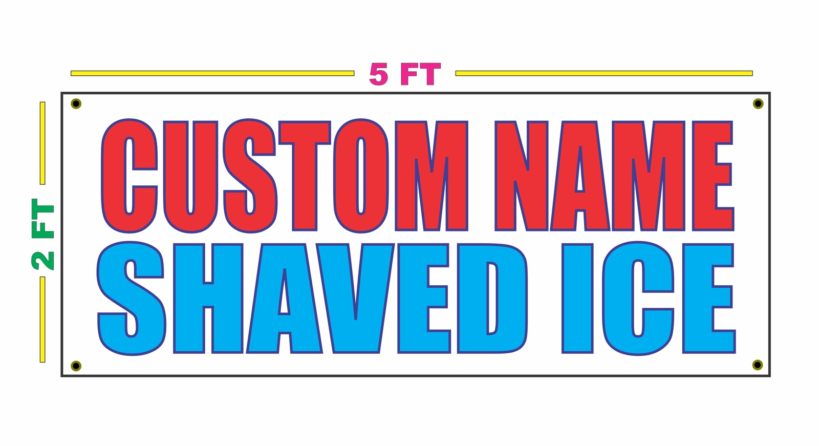 CUSTOM NAME SHAVED ICE Banner Sign NEW Larger Size Best Quality for the $$$