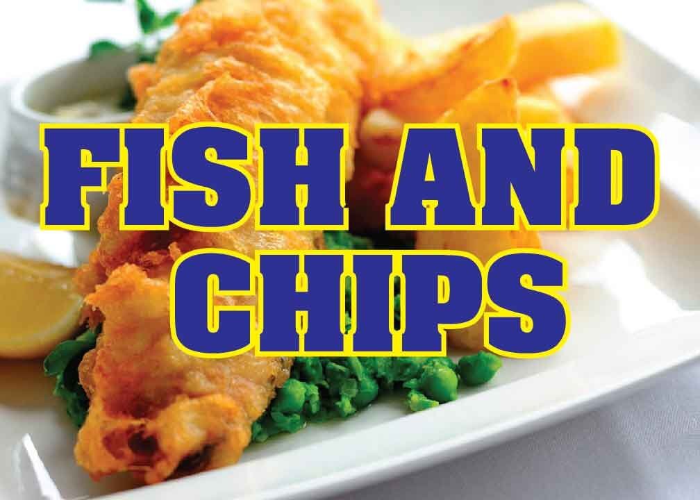 Fish and Chips 14″X10″ Store Retail Food Counter/Wall Sign