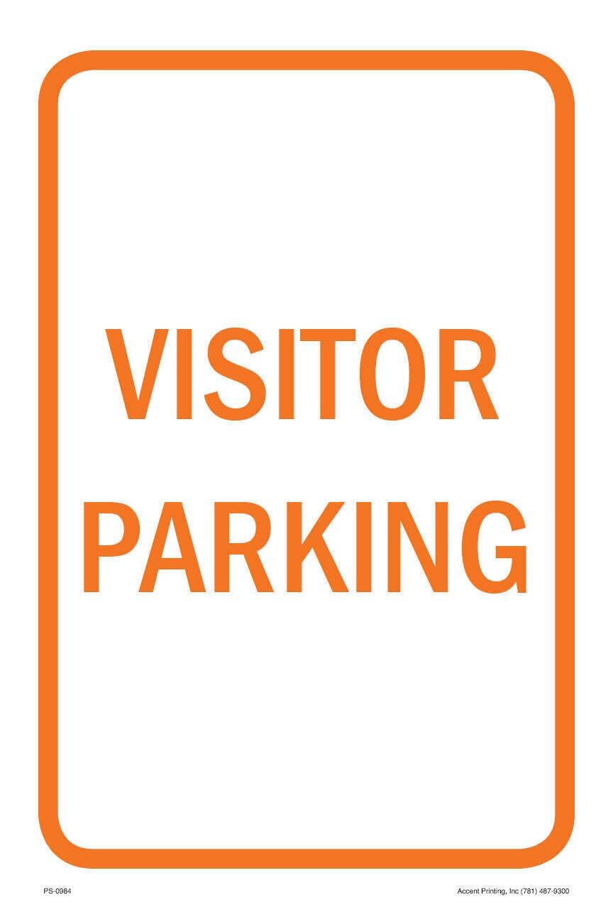 Visitor | Metal Parking Sign | 12″W x 18″H