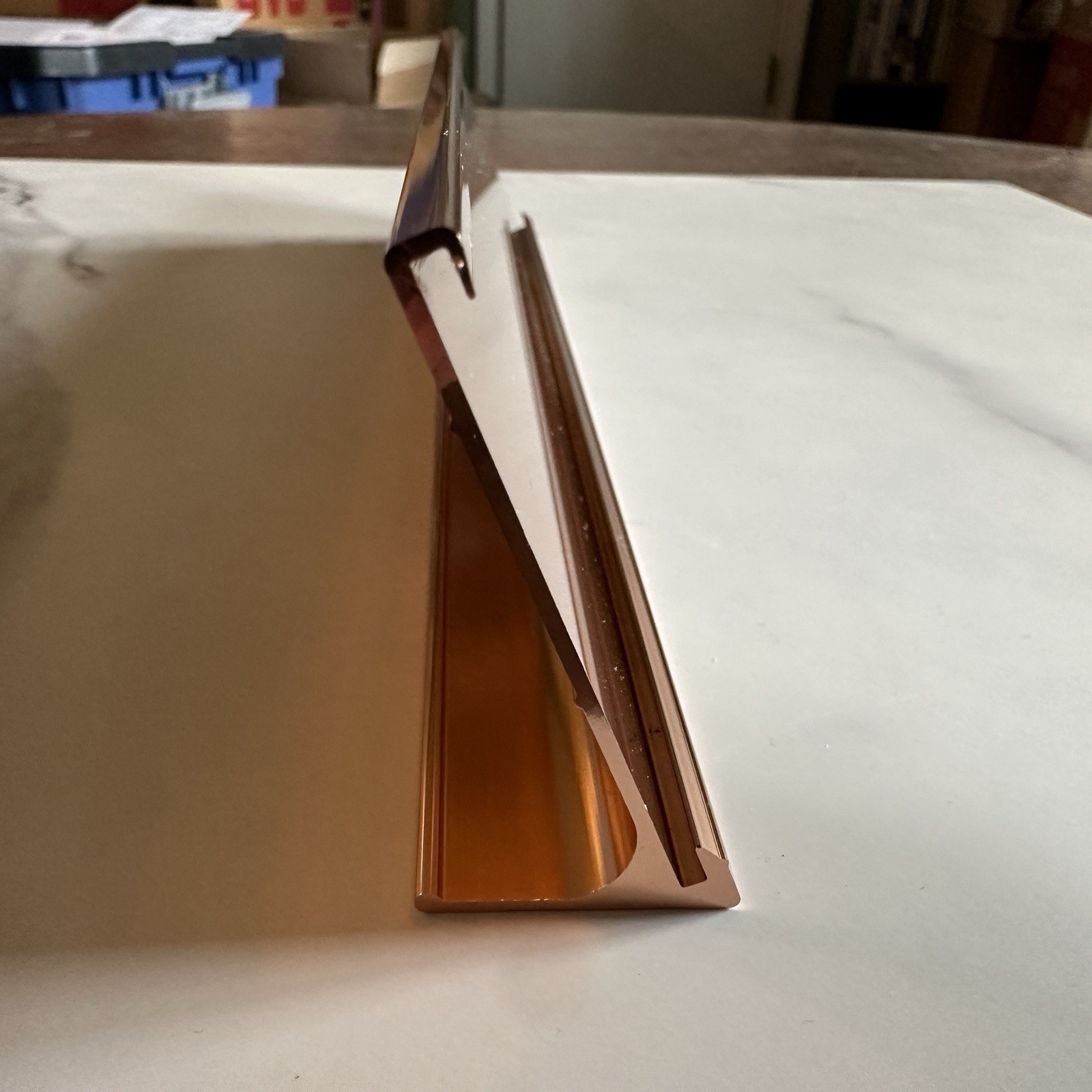 Office Desk Name Plate Holder 2″ x 10″ Extruded Aluminum Rose Gold