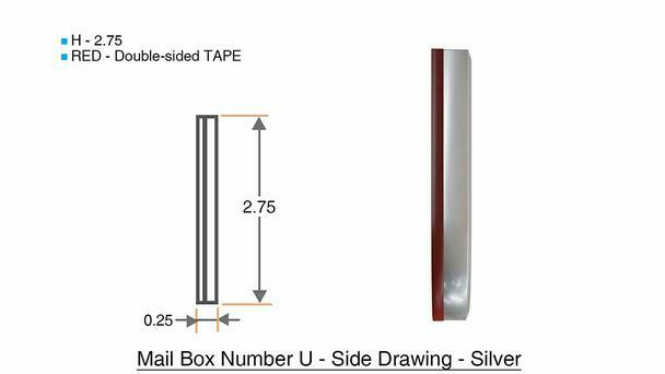 1 PCS – Apartment Number Sign/Mailbox Number Sign,. Letter W ….-REF24-1027