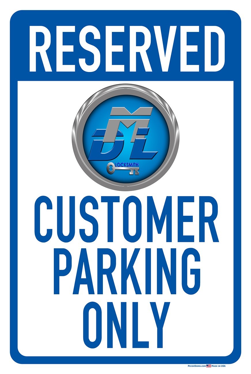 Custom Made Customer Parking Only in Any Color UV Protected 8″x12″ Aluminum Sign