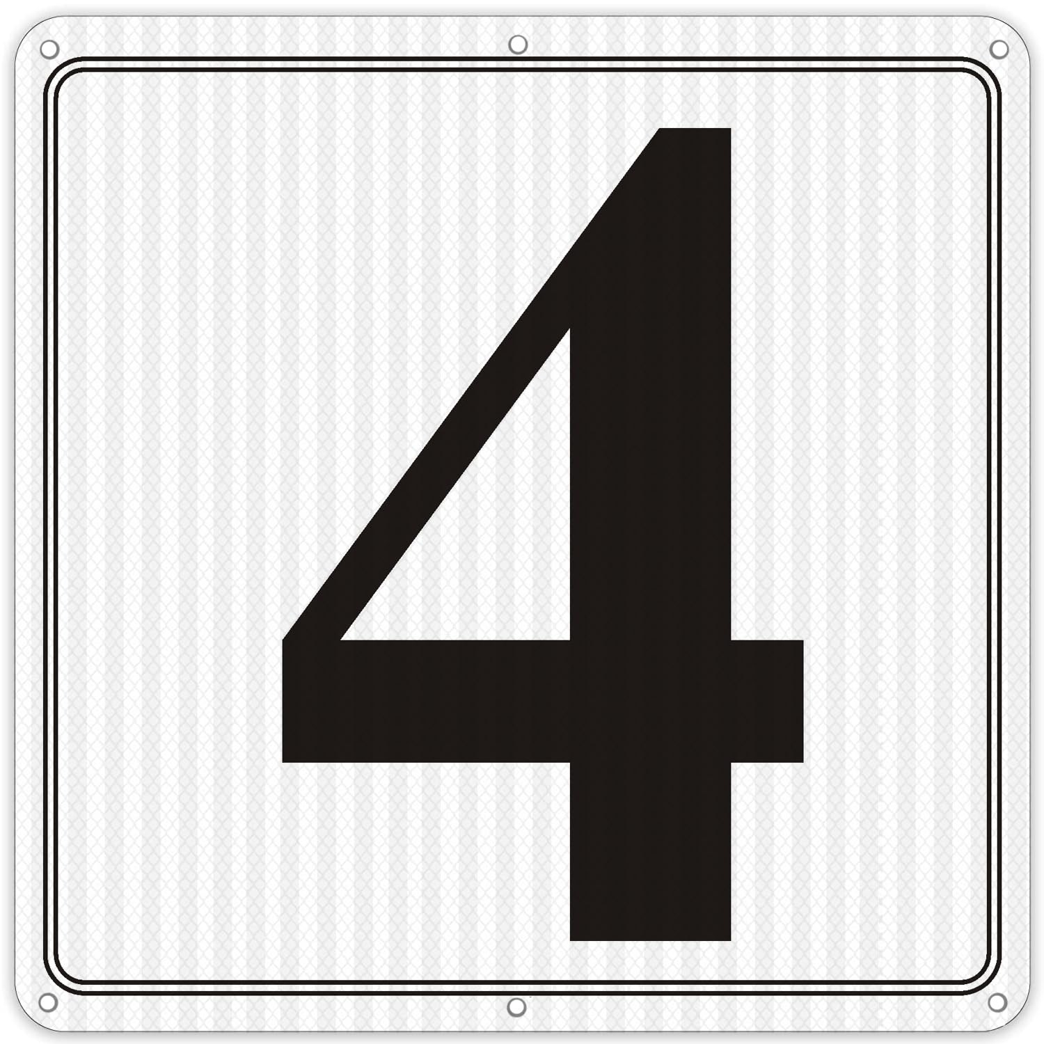 i-CowFun Premium Reflective Metal Number Signs 4 – Aluminum 12″ X 12″ Parking…