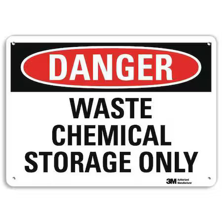 LYLE U3-2039-RA_14X10 Danger Sign, 10 in H, 14 in W, Vertical Rectangle,