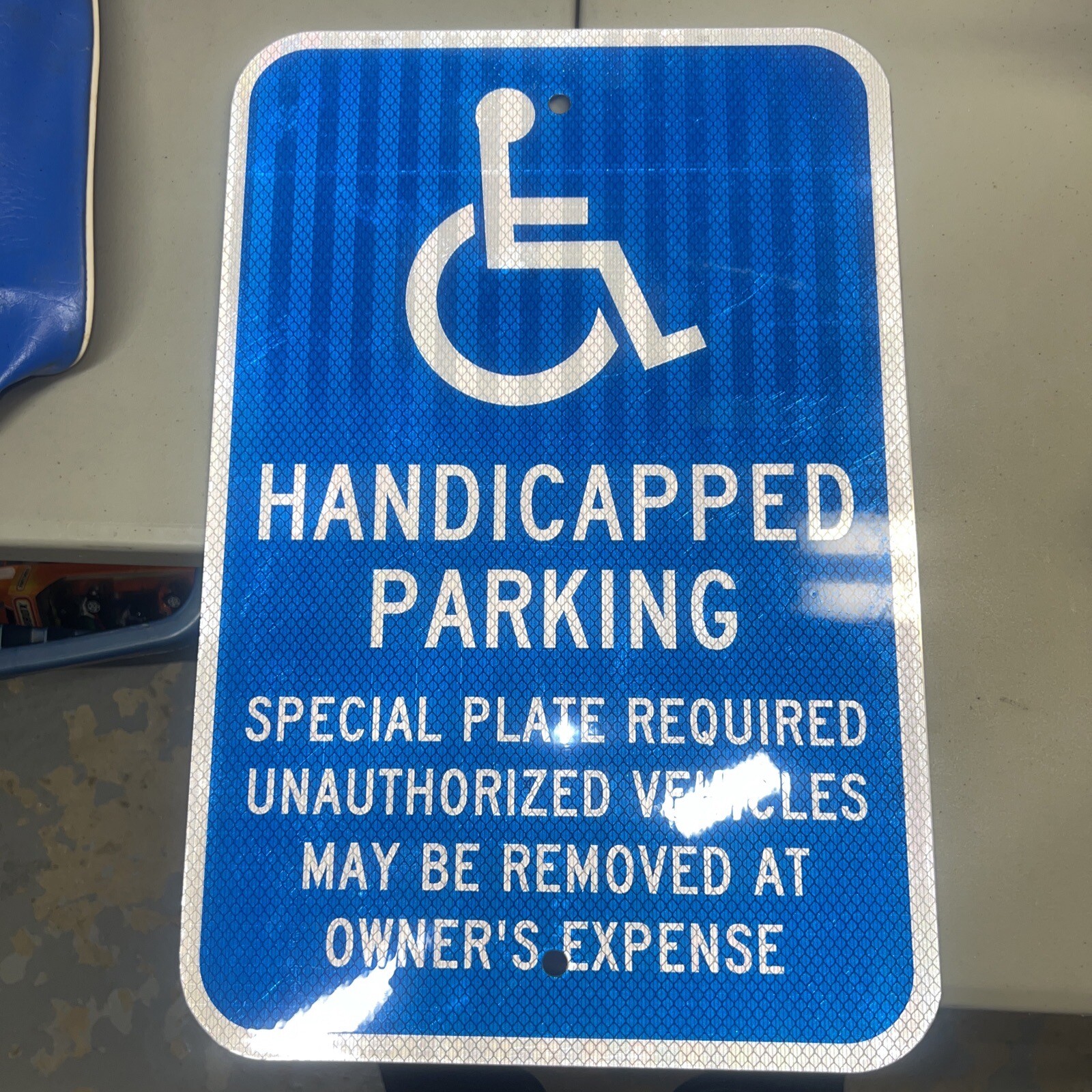 18″X12″ Reflective Reserved Parking Handicapped Heavy Gauge Aluminum Sign