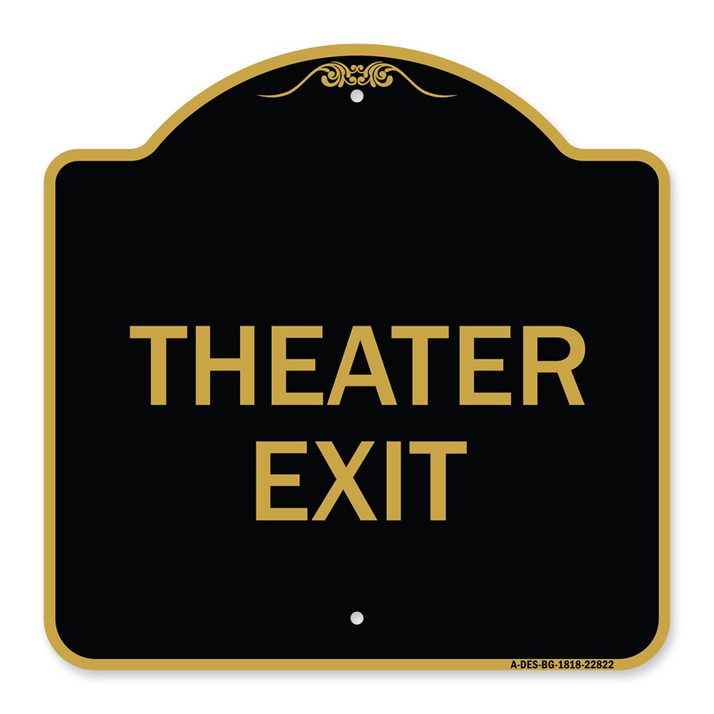 Designer Series – Theater Exit Heavy Gauge Aluminum Architectural Sign