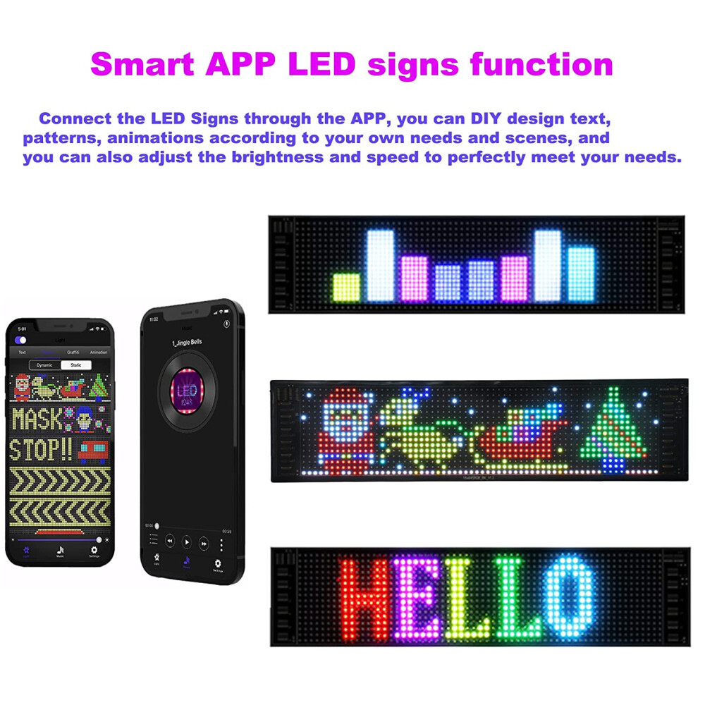 Scrolling Led Sign, Led Indicator Light, Wedding Party Matrix Panel App Controls