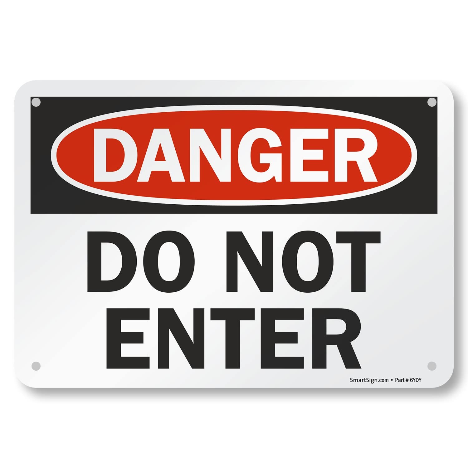 Danger Do Not Enter Sign 7×10 Inch Aluminum Wall Door Safety Warning Sign