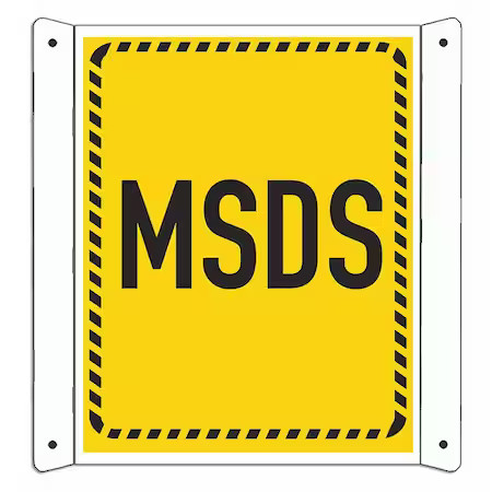 Lyle Lcdf-0003-Na_8X10 Msds Information Sign, 10Inx8in, Aluminum