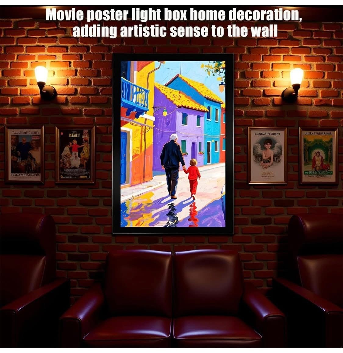 24×36 Inch LED Poster Frame with Dimmer, Backlit Light Box Display Posters & Art