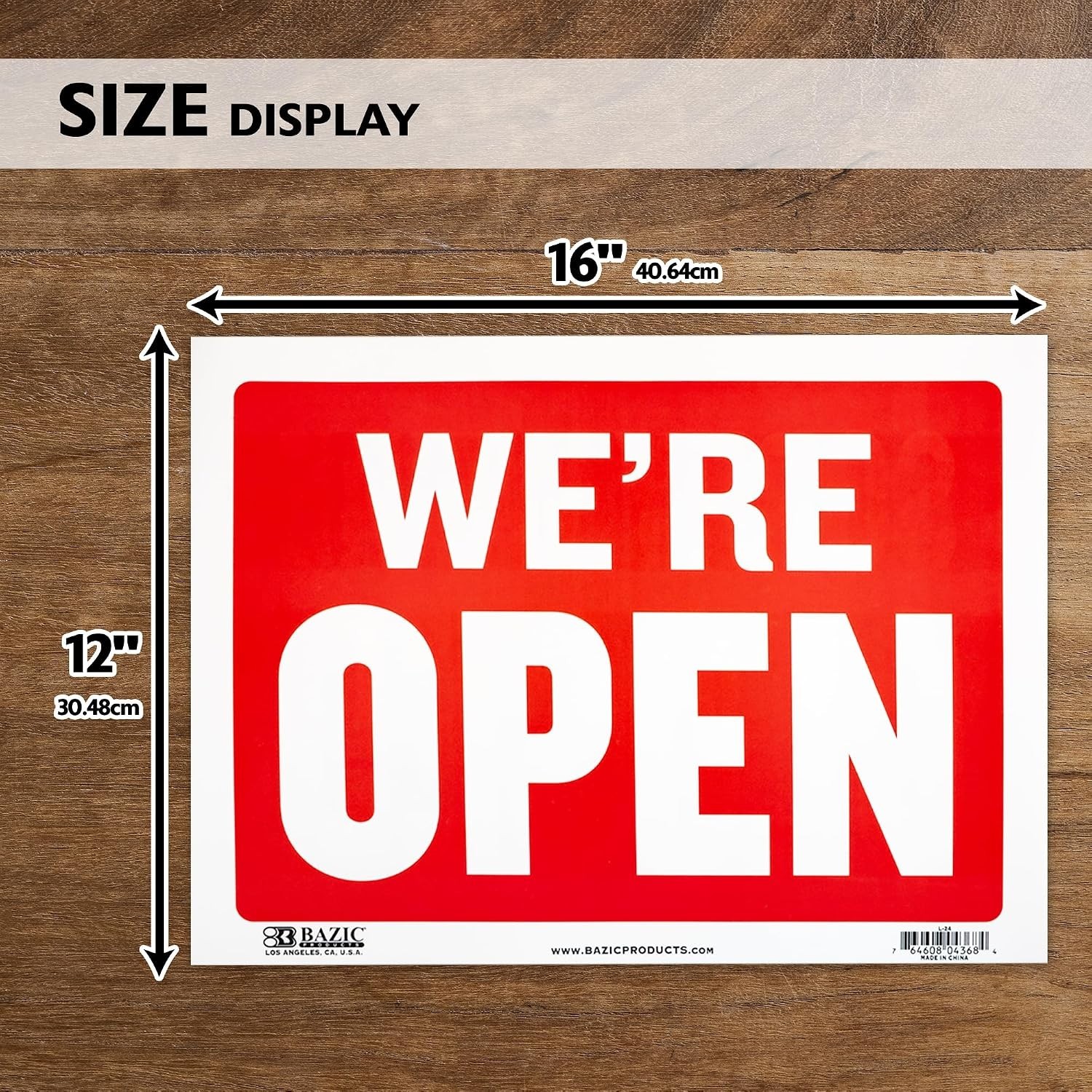 Eye-Catching 12 x 16 Open Sign with Closed on Reverse – Indoor & Outdoor