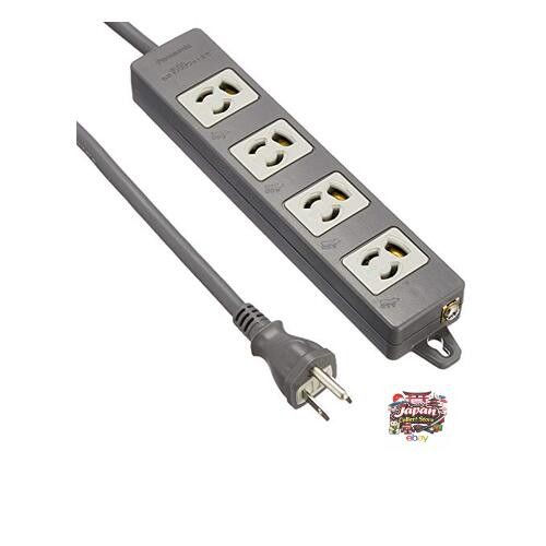 NEW Panasonic OA Power Strip Grounded 15A Locking Type 4 Outlets Black 5m Cord
