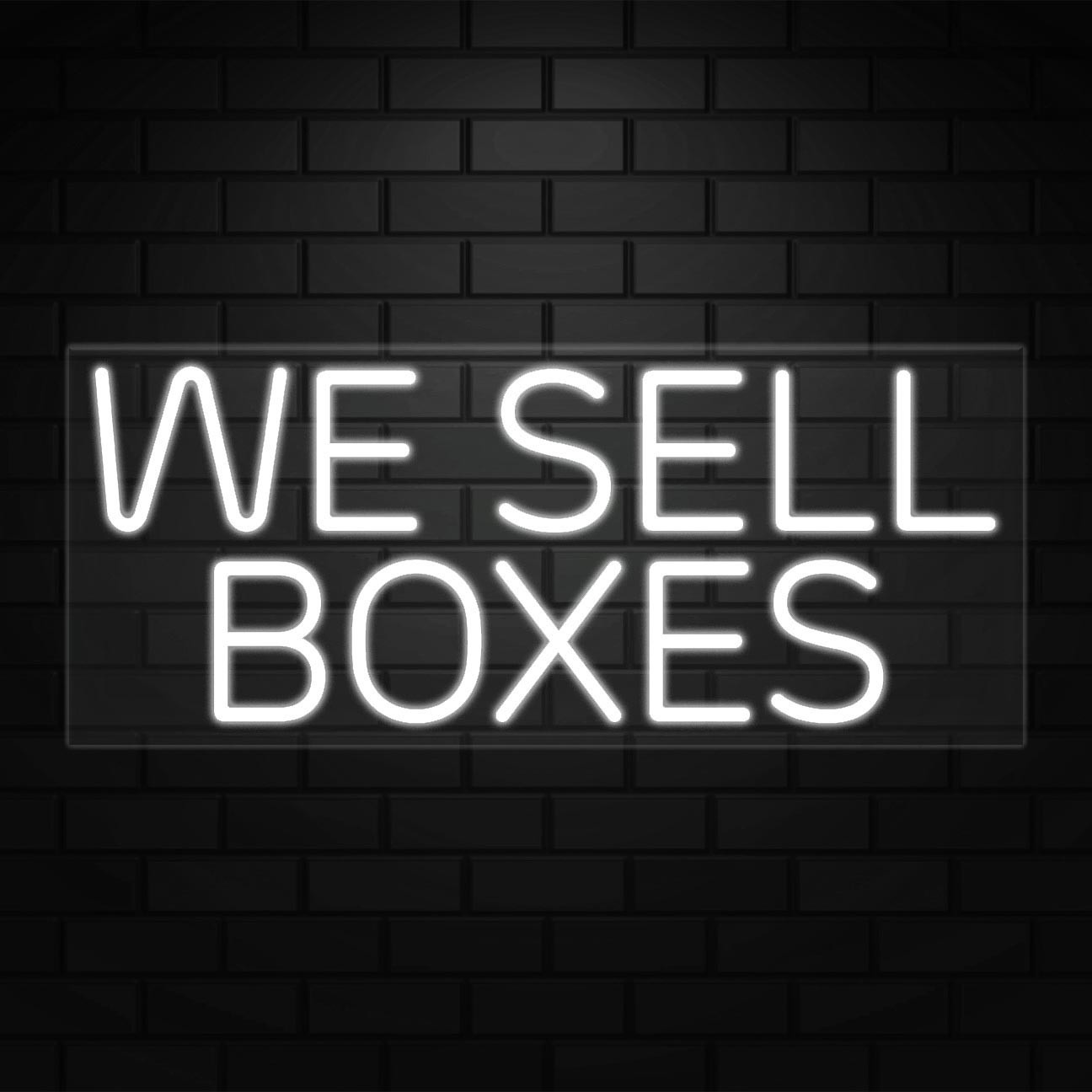 We Sell Boxes Sign for Business Displays | LED Flex Neon | 32″W x 13″H x 1″D